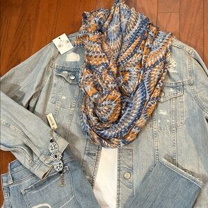 Blue Medallion Scarf